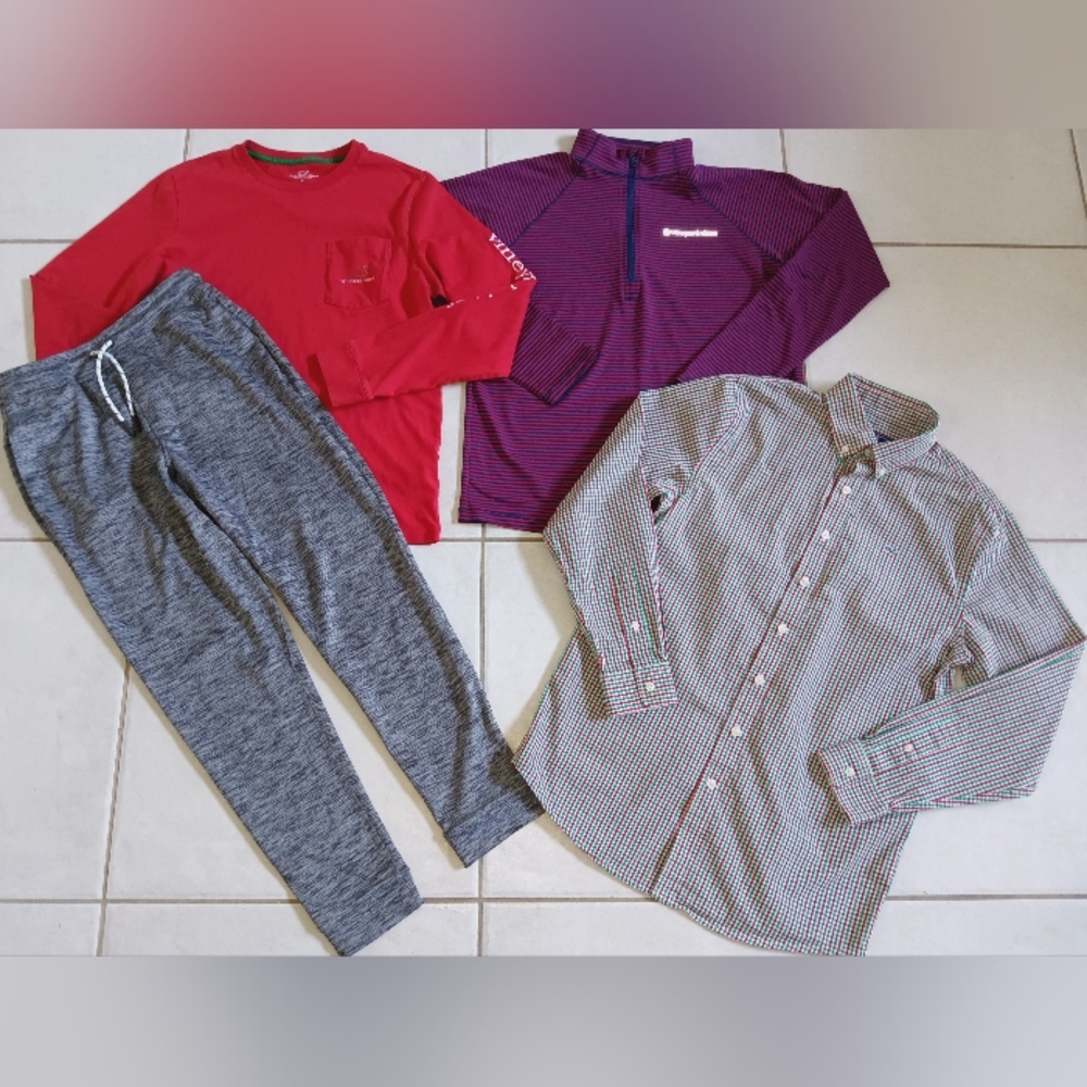 Vineyard Vines Boys Size16 tops, button down & joggers Clothing bundle!